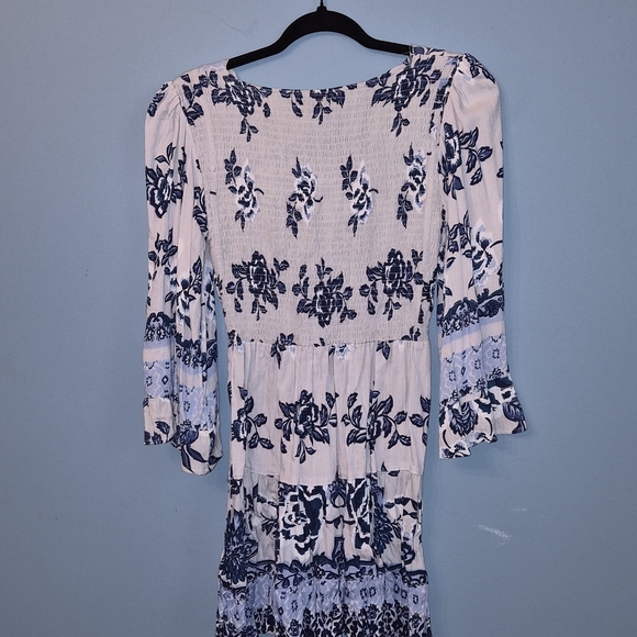 Angie Floral V-Neck Twist Front Dress - Picture 3 of 4